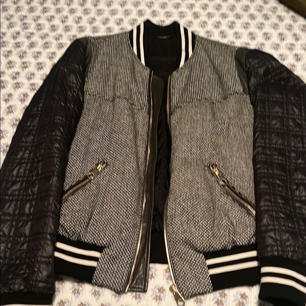 Dolce & Gabbana Black and White Bomber Jacket